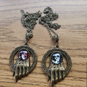 Hand ,sugar Catrina Pendant Necklace